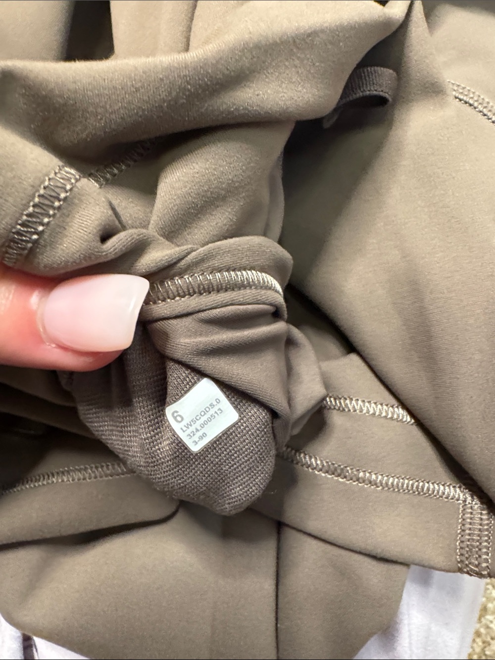 Lululemon High-Waist Full-Length Leggings Neutral taupe/stone gray color SZ 6 - Picture 8 of 9
